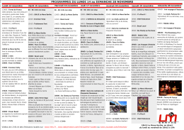 Grille de programme du 14 au 20 novembre