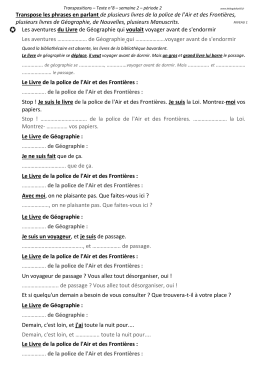 Transpose les phrases en parlant de plusieurs livres de la police de