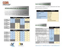 réorganisation du secondaire - Commission scolaire de Rouyn