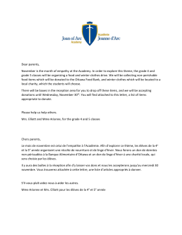 Dear parents, November is the month of empathy at the Academy. In
