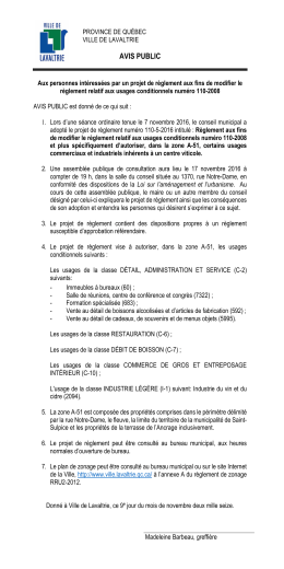 avis public - Ville de Lavaltrie