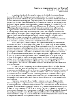Comment ne pas se tromper sur Trump