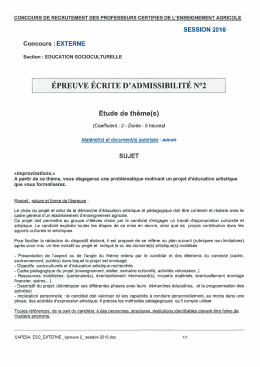 SUJET CAPESA ESC EP 2 EXT 2016