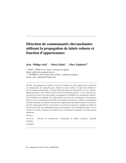 Détection de communautés chevauchantes utilisant la