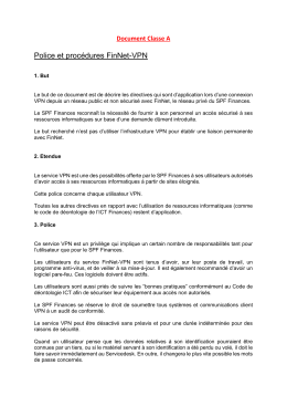 Police et procédures FinNet-VPN - Unsp