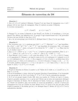 corrig&eacute; - Universit&eacute; de Bordeaux