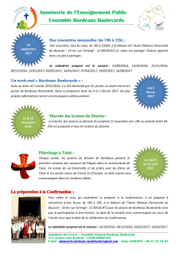 Nous contacter - Ensemble pastoral Bordeaux Boulevards