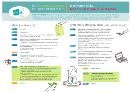 les 15e ateliers de nutrition de l`institut pasteur de lille 8 décembre