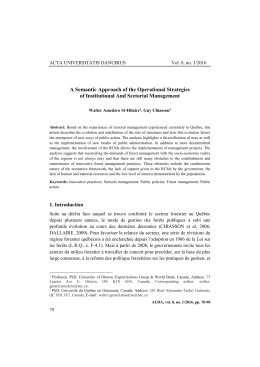 A Semantic Approach of the Operational Strategies of Institutional