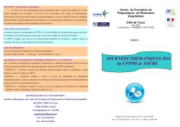 Journ&eacute;es CFPPH 2016