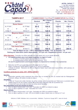 Consulter nos tarifs