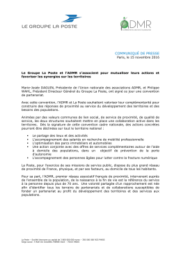 COMMUNIQUÉ DE PRESSE