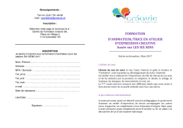 flyer 6sens 2017 - créavie | École d`Art
