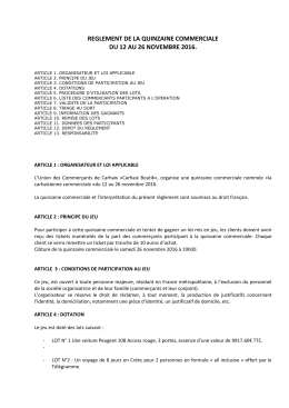Voir le règlement