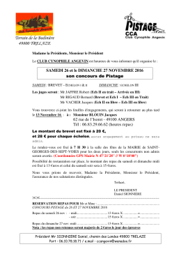 courrier pistage - Club Cynophile Angevin