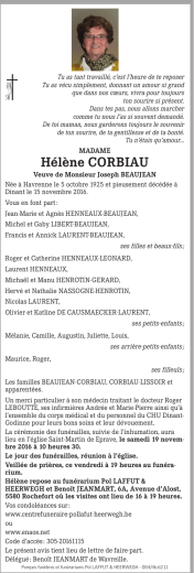 H&eacute;l&egrave;ne CORBIaU - ingedachten.be