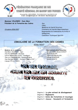 Circulaire - Comité Régional du Massif des Vosges