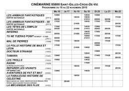 la grille de programmation