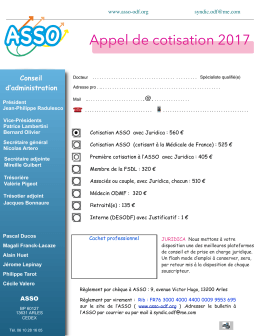 Adherez &agrave; l`A.S.S.O - asso