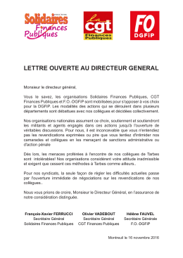 lettre ouverte au directeur general