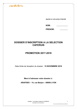 DATE LIMITE SELECTIONS CAFERUIS T&eacute;l&eacute;chargez le