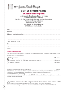 12&egrave;mes Journ&eacute;es Daniel Dargent