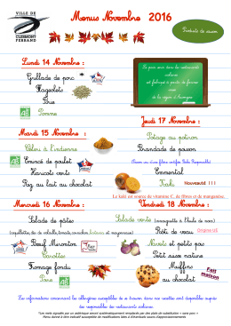Menus du 14 au 18 novembre - PDF - Ville de Clermont