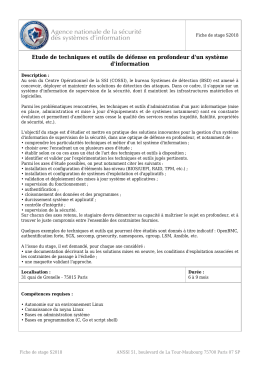 Etude de techniques et outils de défense en profondeur d`un