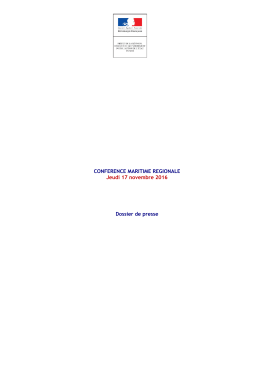 dossier de presse de la Conf&eacute;rence maritime r&eacute;gionale 2016