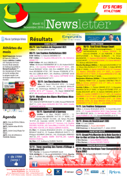 Newsletter - EFSRA Reims Athl&eacute;tisme