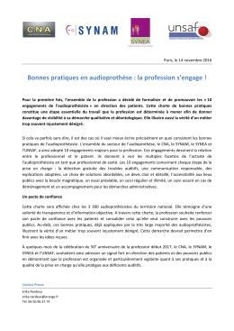 Bonnes pratiques en audioproth pratiques en audioprothèse : la