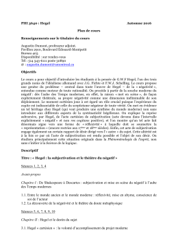 Plan PHI 3640 - Universit&eacute; de Montr&eacute;al