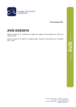 Avis 55-2016 - Chambre des salari&eacute;s