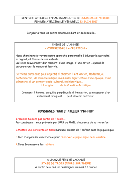 Courrier rentree enfants ados 2016