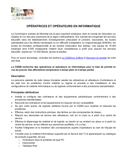 opératrices et opérateurs en informatique