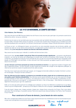 les 19 et 20 novembre, je compte sur vous