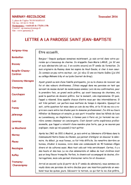 Toussaint 2016 - Paroisse Marnay