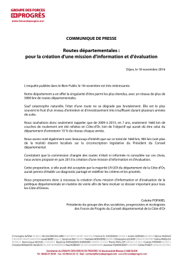 20161118 CP Etat des routes