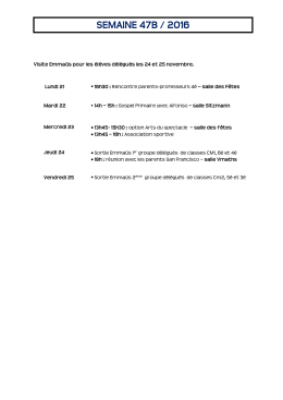 Feuille de semaine