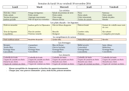 Menu de la Semaine 46 - CAS de l`agglomération Dijonnaise