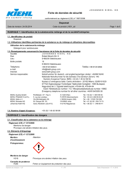 Fiche de données de sécurité