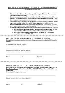 procuration ago 2016 - Foyer Culturel