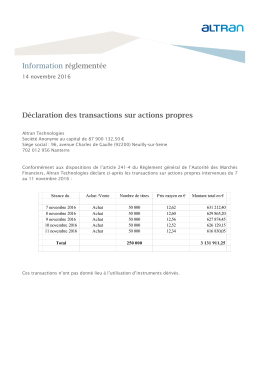 Information r&eacute;glement&eacute;e