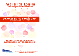 Accueil de Loisirs - Communaut&eacute; des Communes Giennoises