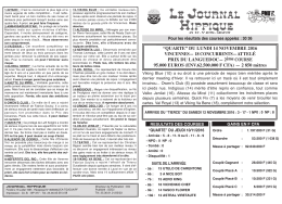 PMU du Lundi 14 nov 2016