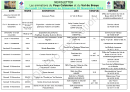 NEWSLETTER - Office de Tourisme du Pays Calaisien