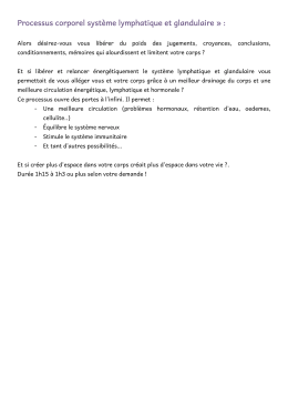 Processus corporel système lymphatique et