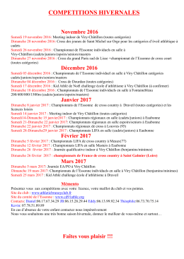 competitions hivernales