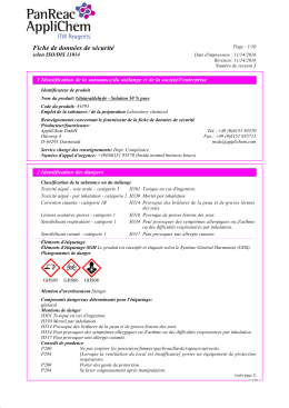 Fiche de données de sécurité