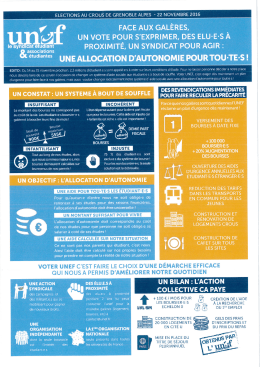 Page 1 ELECTIONS AU CROUS DE GRENOBLE ALPES
